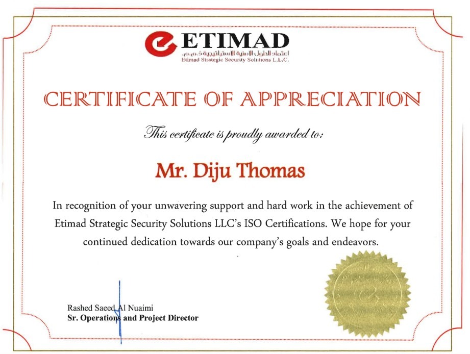 ISO Certification Achievement